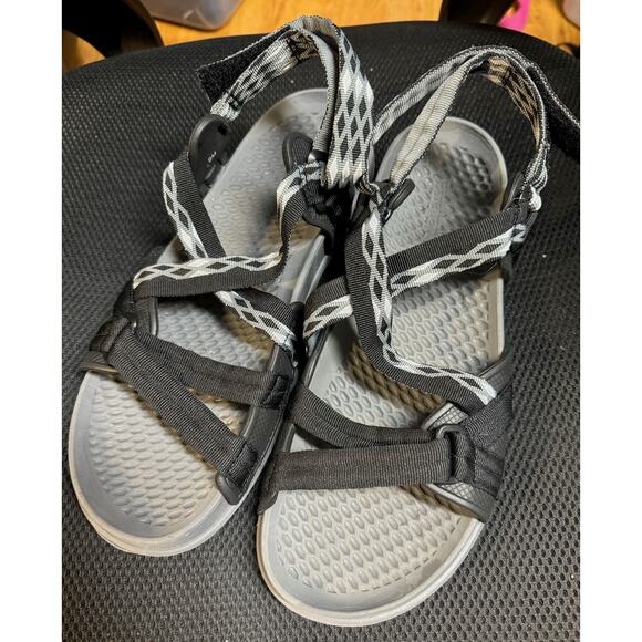 Ladies Baretraps Black Gray Naveen Rebound Technology Active Sandals - Size 9 - Picture 1 of 4